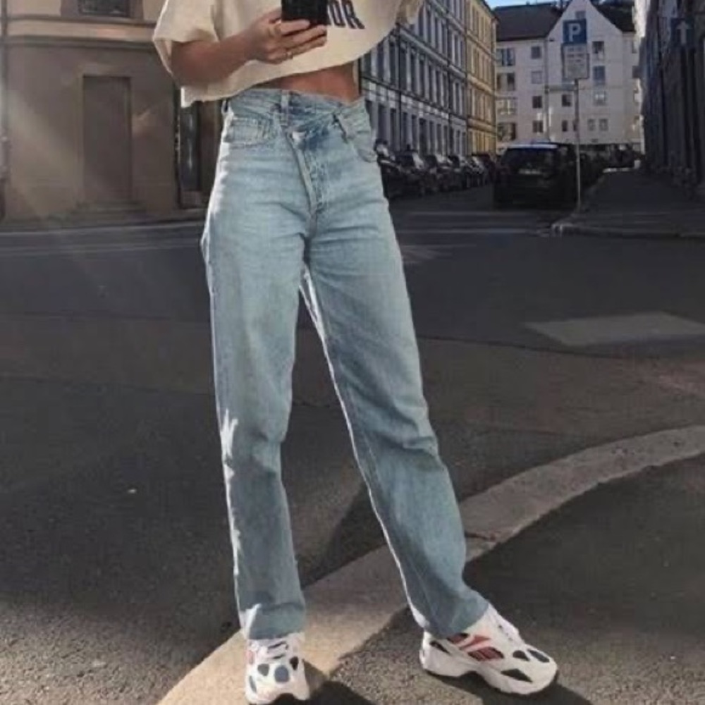 AGOLDE Criss Cross Straight Jeans